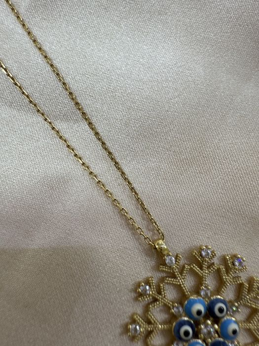 Цепь с кулоном и фианитами