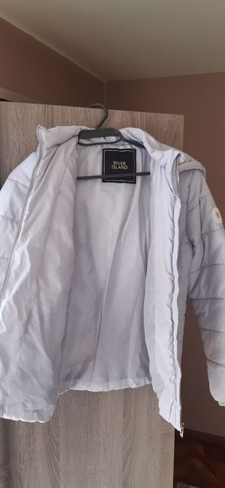 Светло сиво зимно яке