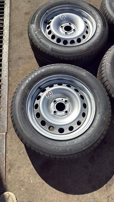 set 4 jante anvelope + jante dacia logan rezerve 185/65/r15