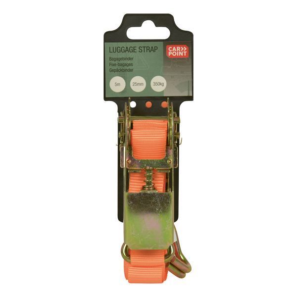 Chinga ancorare marfa Carpoint 5m 350 kg, latime 25mm, portocalie, omologare TUV/GS