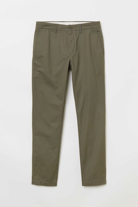 H&M 7 pantaloni chino slim tapered talie=88-90 cm. W32 M/48 noi+etich.
