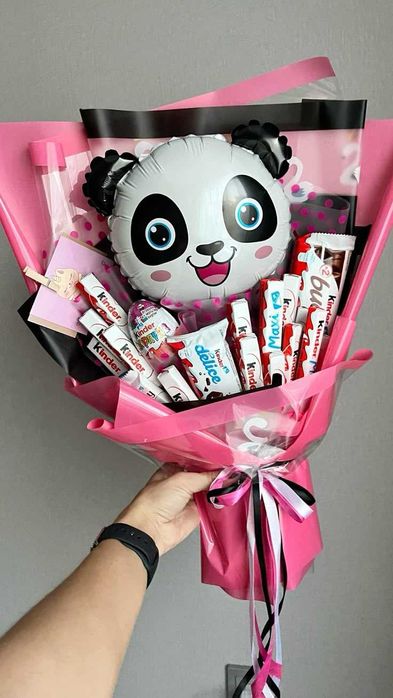 Рожден ден! Кутия с балон и цветя