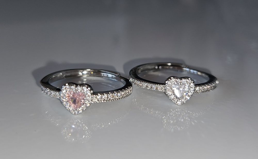 Сребърни дамски пръстени сърце регулируеми