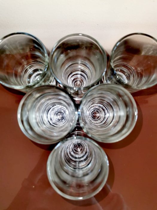 Антикварни кристални чаши Карло Морети Bulit Glasses 80г дизайнерски