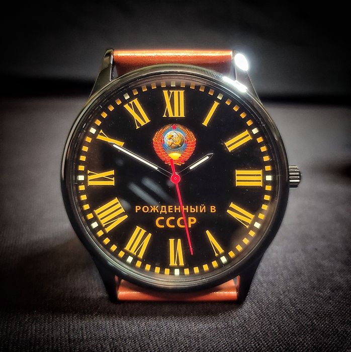 Подарочные наручные часы «Рождённый в СССР» Тактическая Механика.