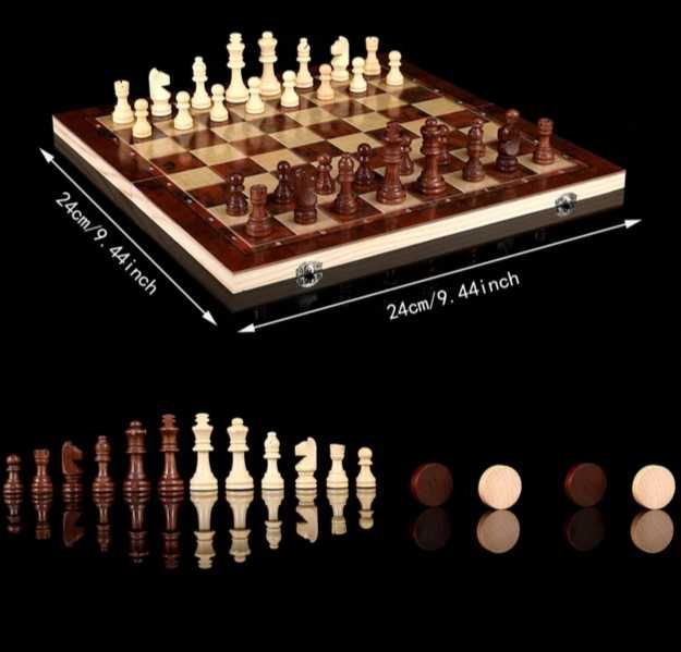 Шахматная доска 3 в 1, складная деревянная настольная доска