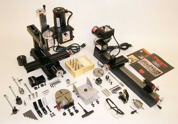 Pachet Mini CNC Sherline Nou Sigilat – Strung 4410 CNC + Freză 2010 CNC + Accesorii Premium