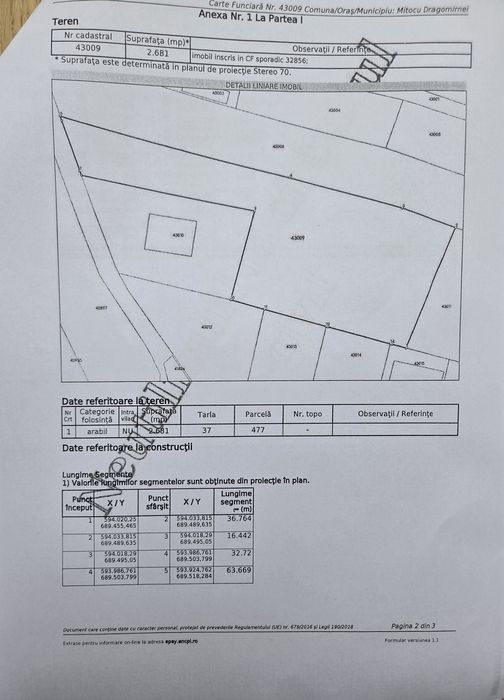 Teren 27 ari parcelabil – Mitocul Dragomirnei – ideal pentru  case