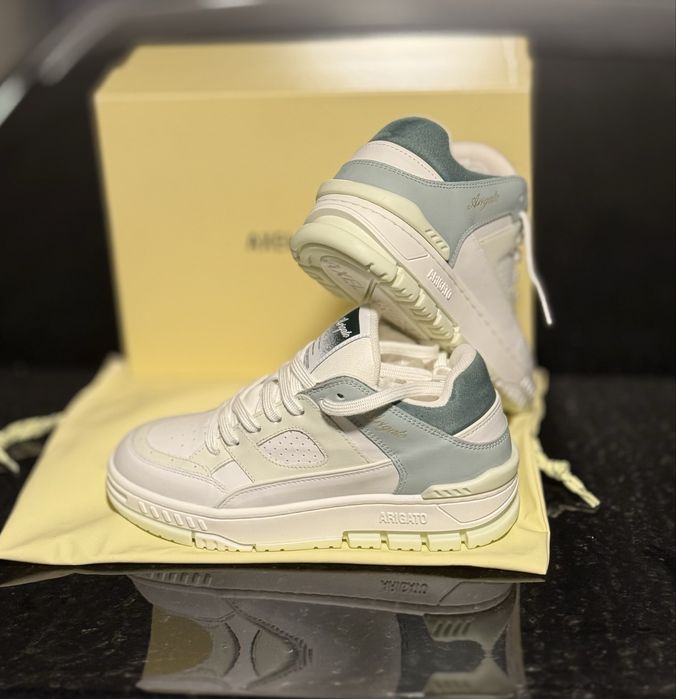 НОВО!!! Оригинални Axel Arigato Area Low – White/Green | Кутия + калъф