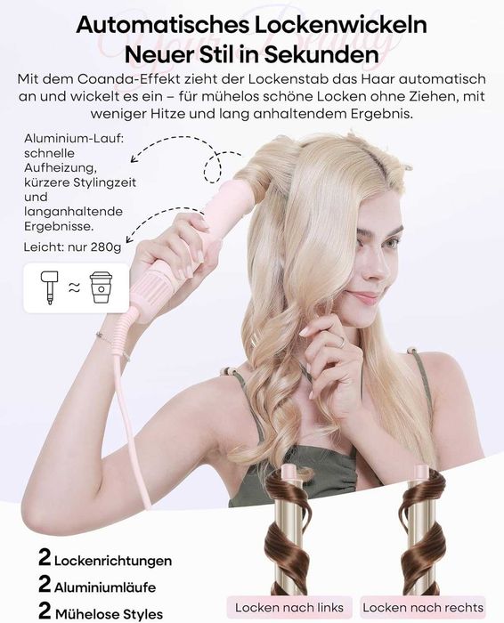 Мултифункционален стайлър за коса okaydeer 7 в 1 Розов (Нов)