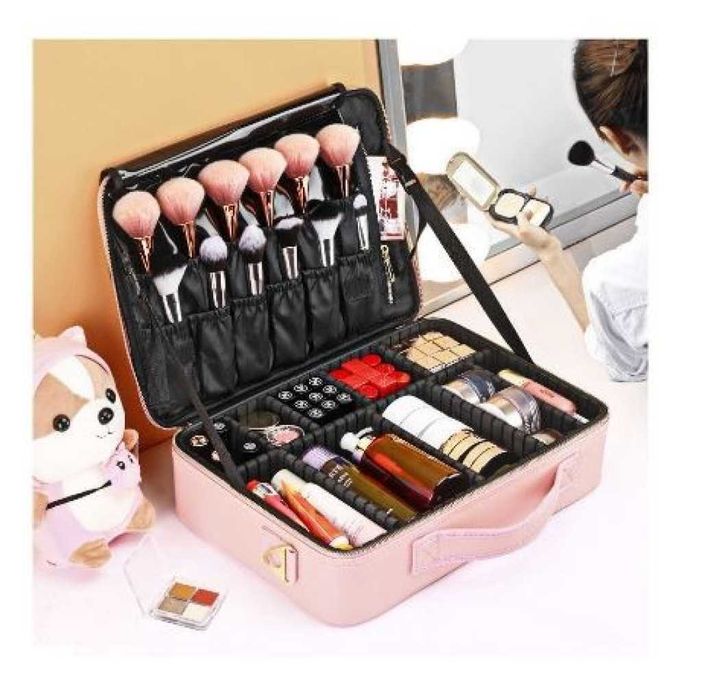 Преносим Органайзер за козметика тип куфар подходящ за пътувания