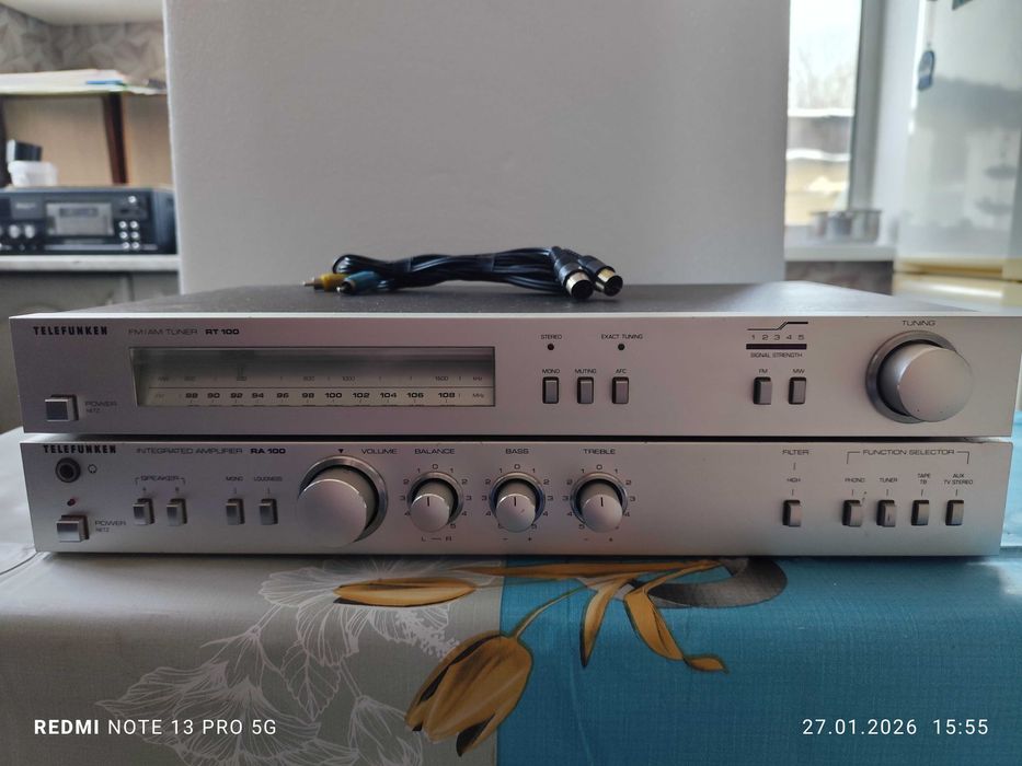 Усилитель и тюнер Telefunken RA 100 и RT100