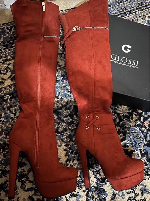 ботфорты к из натурального замша, Новые