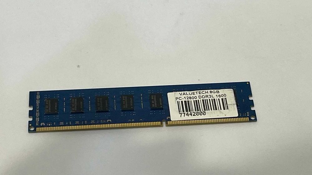 RAM 8GB DDR3L (low voltage 1,35V) PC12800 1600