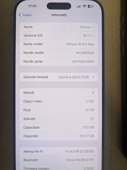 Iphone 16 Pro Max 512 GB Black Titanium