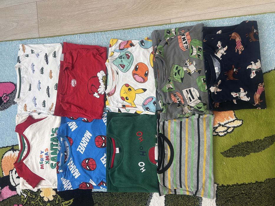 Lot haine baieti(bluze cu maneca lunga,tricouri,pantaloni scurti)