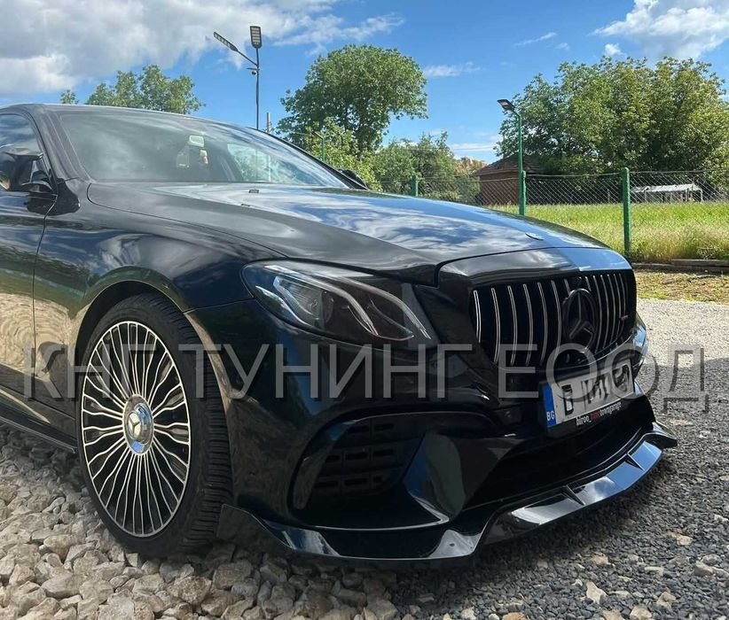 Преден лип спойлер за мерцедес в213 амг / mercedes w213 lip spoiler amg / добавка за предна броня / нож