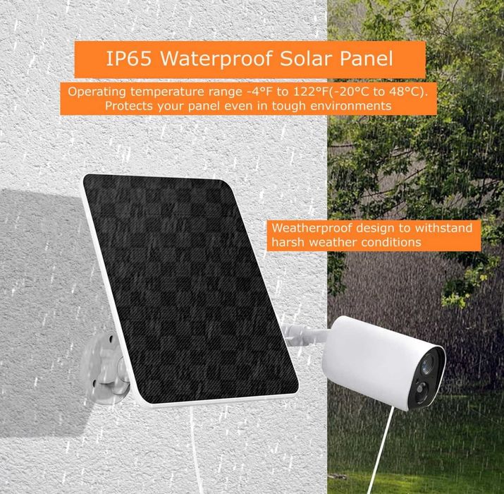 Слънчев панел  6W/DC 5V за охранителна камера,звънец,външно осветление