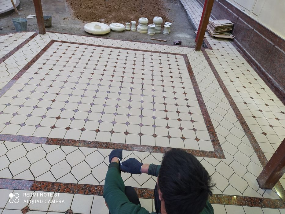 Укладка кафель, цоколь, брусчатка,  корка,. Мрамор.  Летний кухня