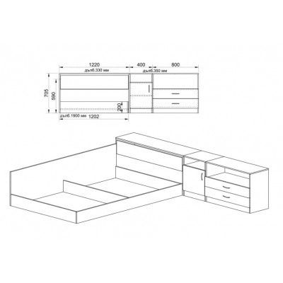 Приста със секция и допълнение