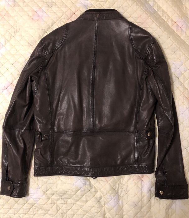 Geaca din piele Massimo Dutti noua