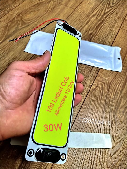 Lampa 108 LED COB, 30W, pentru plafon, 12-24 V, cu intrerupator