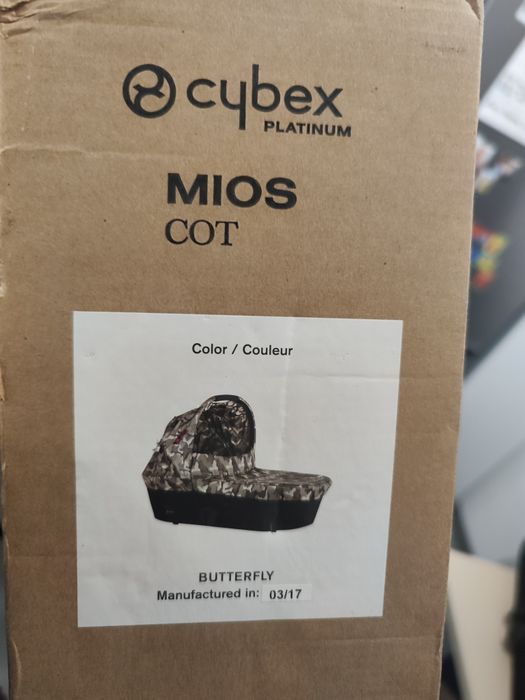 Кош за новородено Cybex Mios Lux- Platinum Camouflage Butterfly