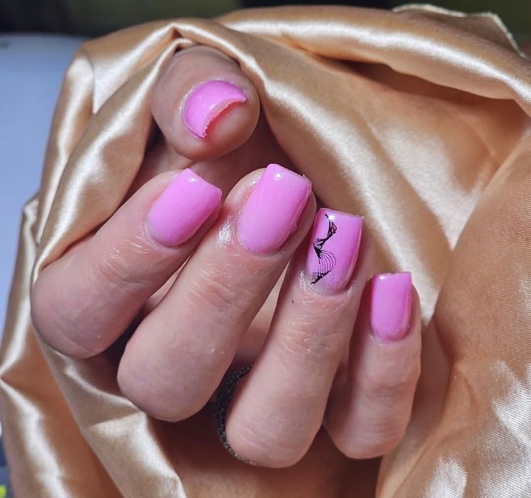 Unghii cu gel și oja semipermanenta ‼️