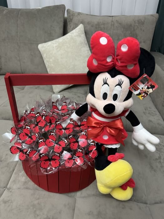 Kapalakli buket Minnie mouse bilan, ajoyib sovga, букет на 8 марта
