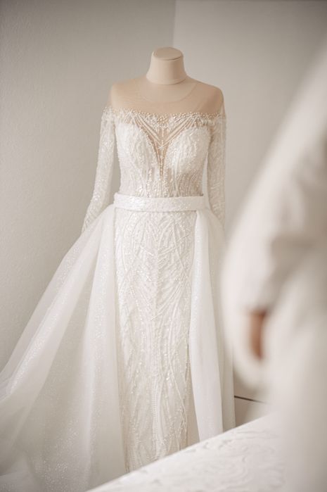 Rochie de mireasa cu trena detasabila!