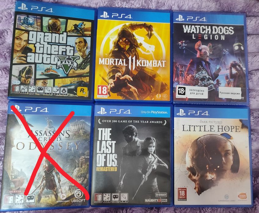 Игры для ps4,GTA,Mortal Kombat,Last of us, little hope, Assassin's Cre