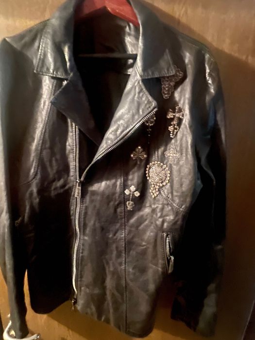 Richmond  compleu geacă piele + pantaloni . Original