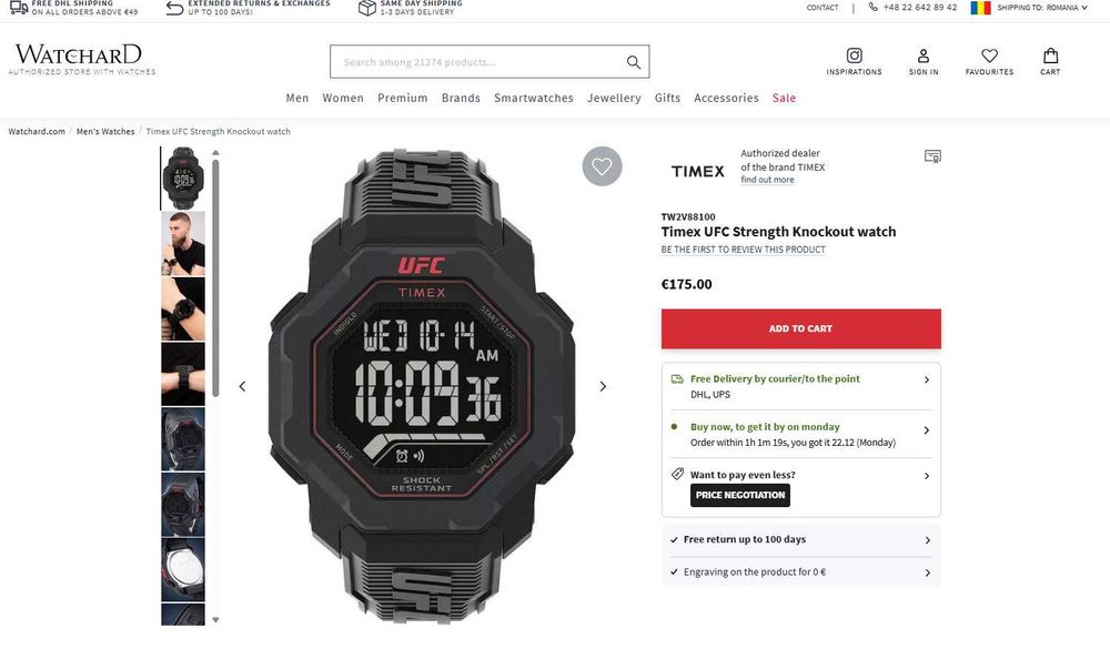 Timex UFC Knockout MMA - Cadoul Perfect de Craciun