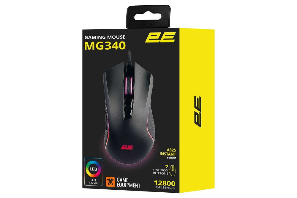 Мышь игровая 2E Gaming MG340 WL, RGB USB Black