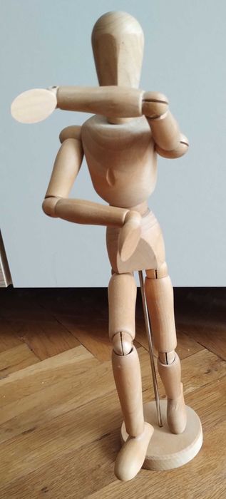 Дървен модел на човешка фигура за рисуване (манекен) 33cм.