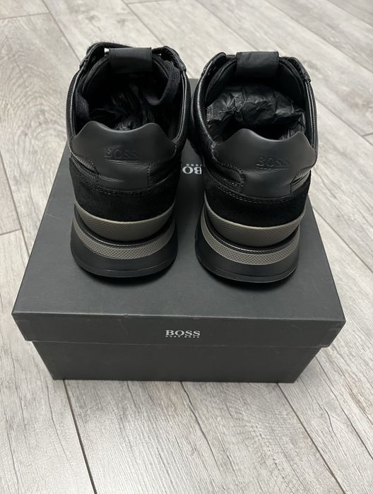 Кожанные кроссовки Hugo Boss