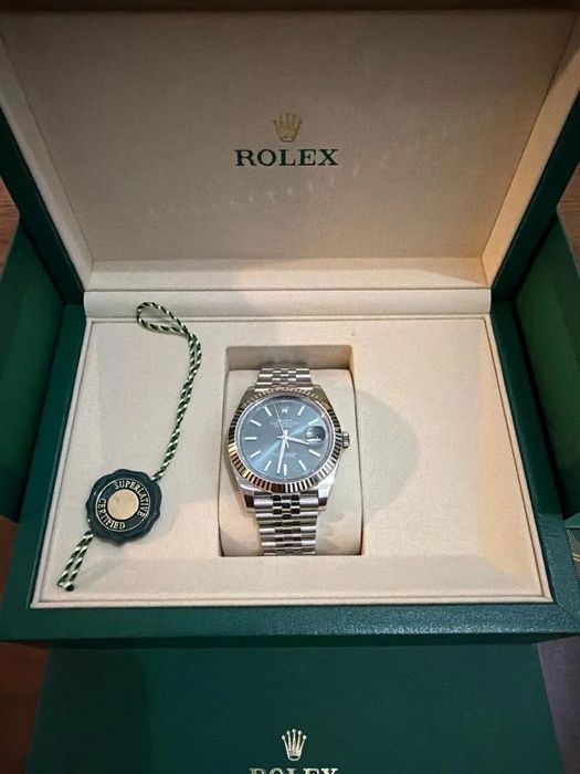ORGINAL YENGI 2026 Rolex datejust 41mm Green Dial Рифленый