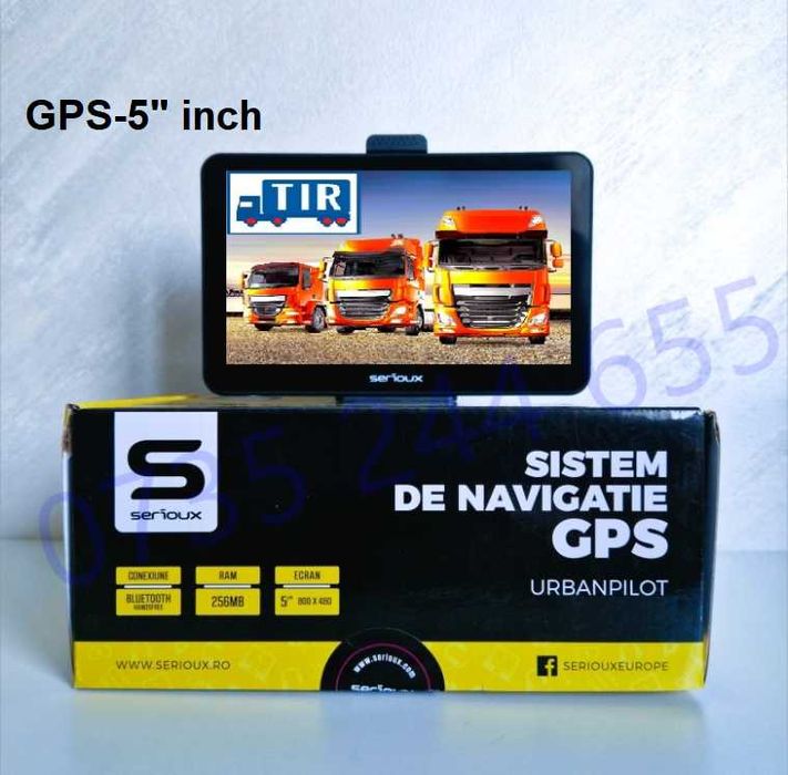 GPS - Navigatie SERIOUX 5"UrbanPilot,Truck,TIR,Camion,Auto. Garantie
