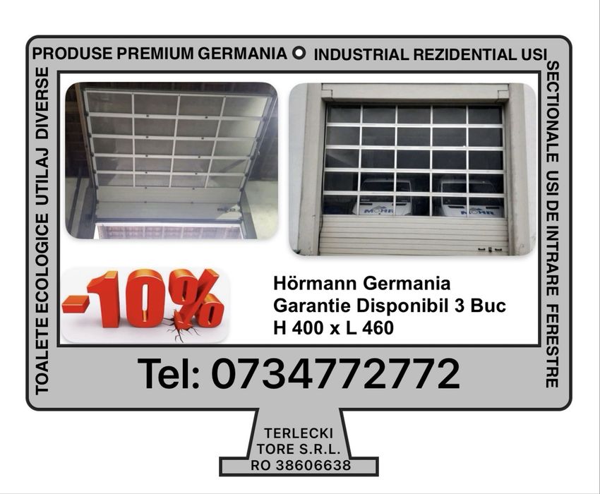 USA SECTIONALA INDUSTRIALA Hormann poarta garaj H 400 x L 460 Garantie