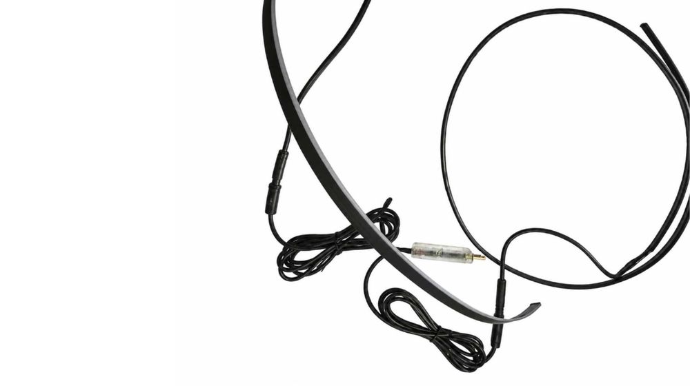 Kit 2 benzi acrilice luminoase auto, 110 cm + 35 cm, efect curcubeu, alimentare USB, pentru bord