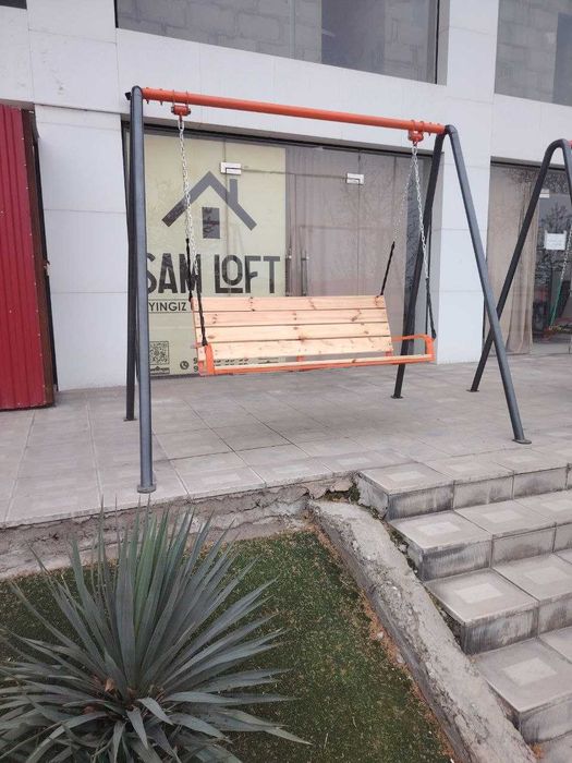 Качели диван 3-х местные усиленные | металлические