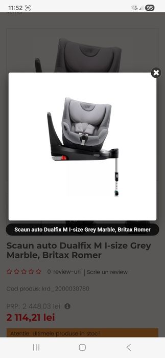 Scaun auto Britax Romer Dual Fix M I-size