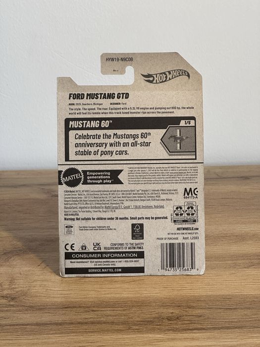Ford Mustang - Оригинальная Hot Wheels машинка в идеальном состоянии