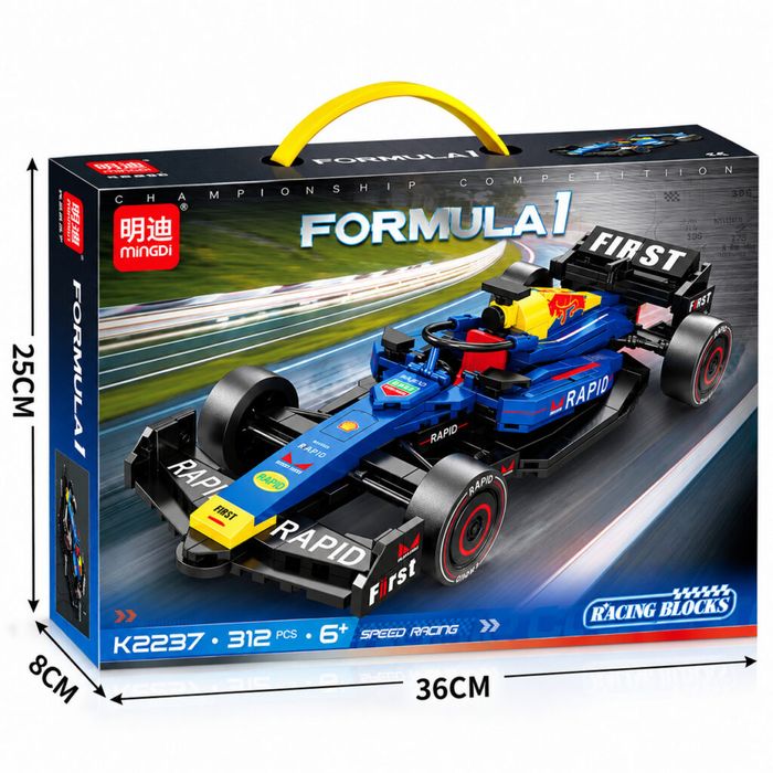 Конструктор състезателен болид Formula 1 Racing Blocks – 312 части, K2