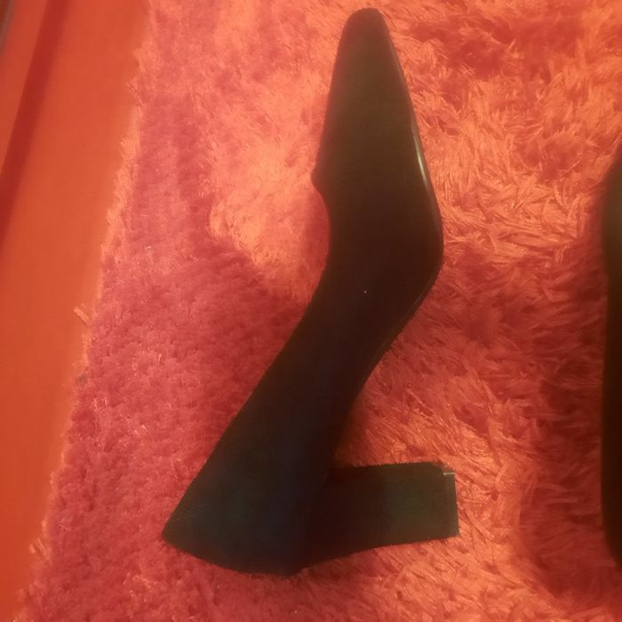 Велурени черни обувки,зимни боти