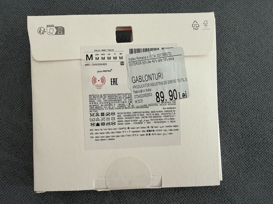 Cercei maxi Zara roz magenta verde Cactus noi cu eticheta