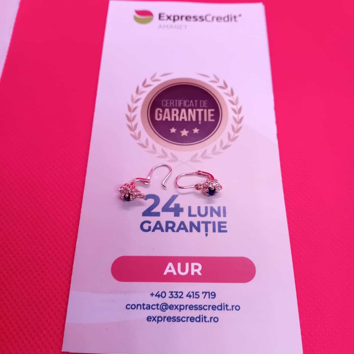 Cercei aur 14k 2.17 g (Ag4 Dacia B50973.2)-Garantie 2 Ani