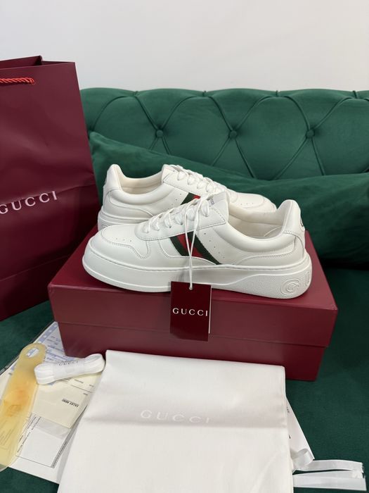 Adidasi Gucci piele naturala 100% Full Box colectie noua