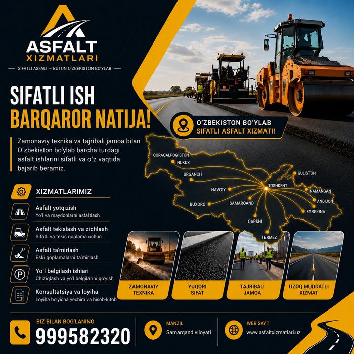 Asfalt yotqizish xizmatlari