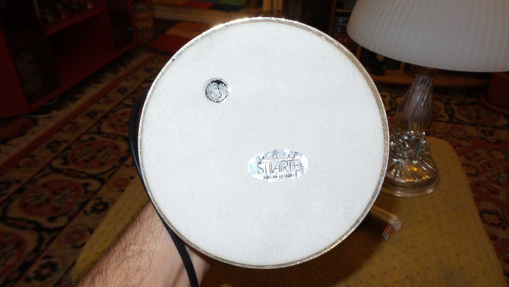 Veioze vintage Stillarte Italia laminate cu Argint, 45cm, impecabile